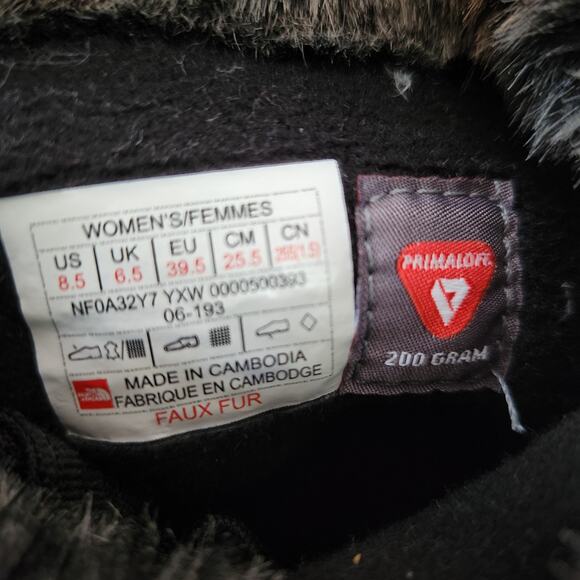 The North Face Suede Faux Fur Prima loft Waterproof Winter Boots Womens 8.5 - Picture 7 of 7